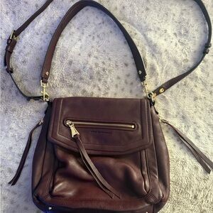 Aimee Kestenberg Plum/Burgundy Leather Crossbody Bag